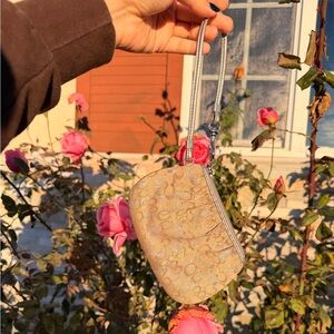 Coach Gold Wristlet Clutch